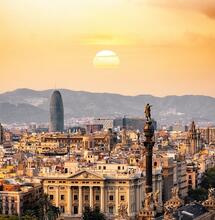 Barcelona city sky line
