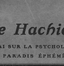 1909 : publication du livre " Le Hachich " par Raymond Meunier