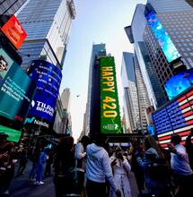 RQS Takes Over Times Square for 4/20 Celebration