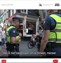 'Het is niet toegestaan om te blowen, meneer'