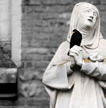 a nun sculpture. 