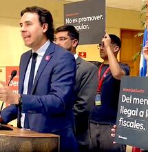 Mirosevic enciende debate presidencial por regulación del cannabis en Chile. Foto: captura de pantalla: TVN.