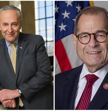 political figures who are behind legalization: Chuck Schumer (left), Jerry Nadler (right)