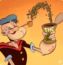 ¿Qué comía Popeye espinaca o Marihuana?
