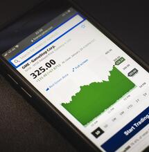 cannabis stocks on the phone.