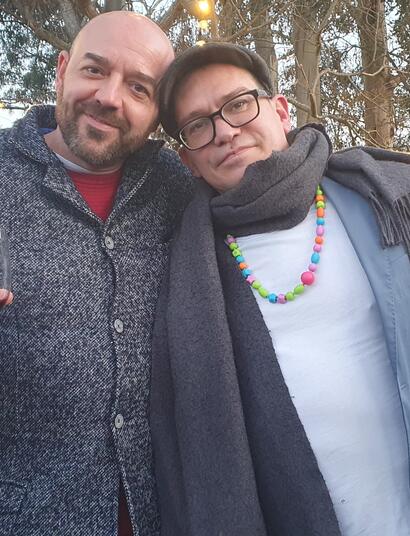 Marcos y Luis  en el 30 aniversario de Biobizz