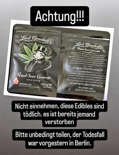 ⚠️ AKUTE WARNUNG: GEFÄHRLICHE THC-GUMMIBÄRCHEN IM UMLAUF