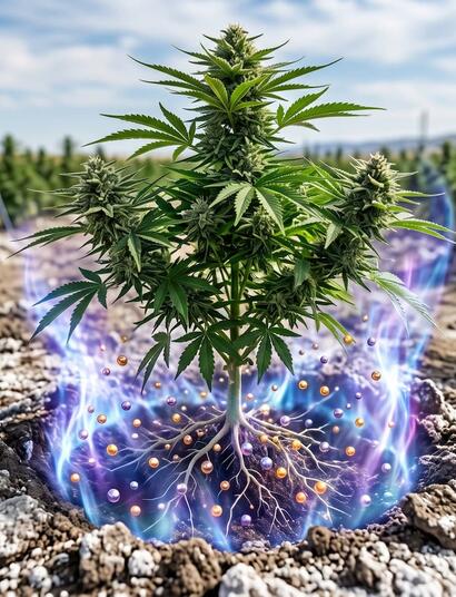 Illustration de planta de cáñamo 
