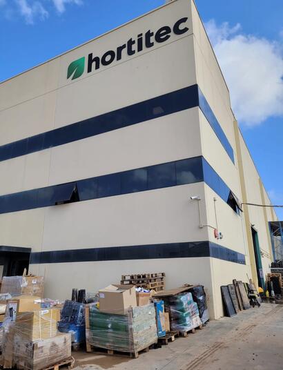 Entrada de Hortitec tras la Dana