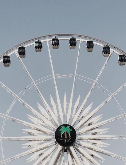 Ferris Wheel in the California dessert. 