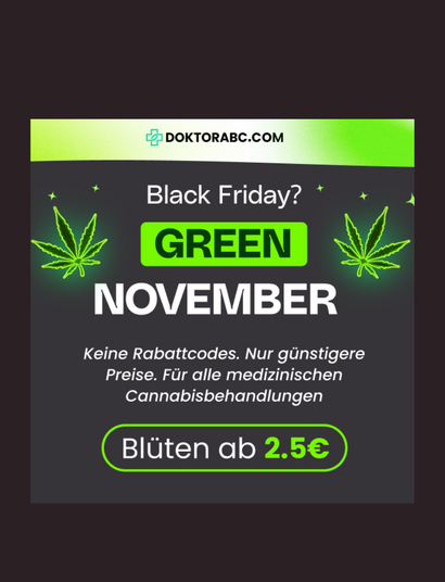 „Green November“: DoktorABC senkt Kosten für Cannabis-Patient:innen