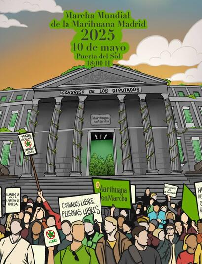 Marcha Mundial de la Marihuana en Madrid 2025