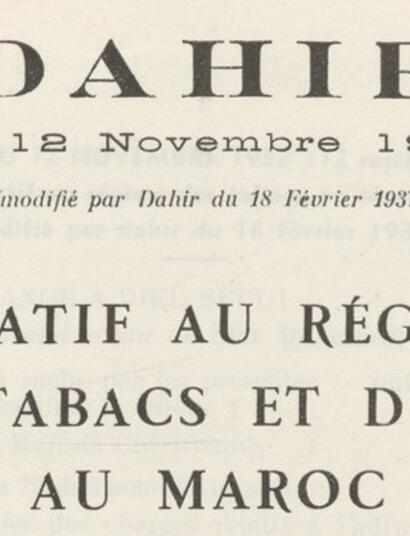 24 Avril 1954, fermeture de la Régie des Kifs et Tabacs