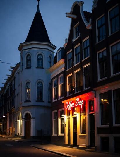 Coffee shop The Jackal en Ámsterdam, símbolo de la serie Amsterdam Empire y la cultura cannábica en Holanda.