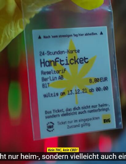 Berlin edible hemp tickets.