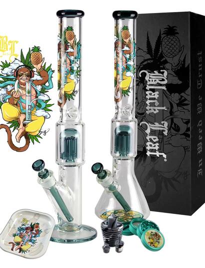 Black Leaf Hanuman Bong 10-Arm Tree Perco