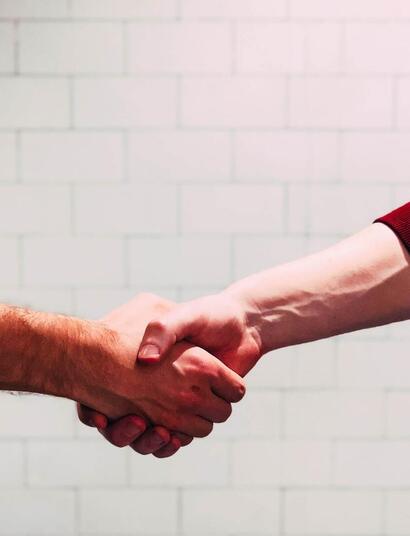 business handshake. 