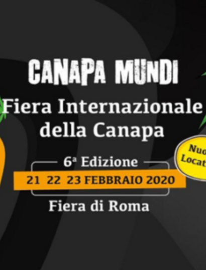 Canapa Mundi 2020. Dal 21 al 23 Febbraio a Roma