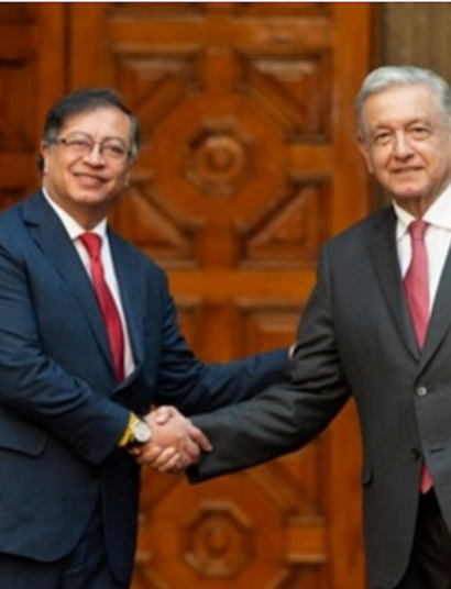 Gustavo Petro y Andrés López Obrador firman acuerdo para reformar políticas de drogas. Foto: Presidencia de Colombia.