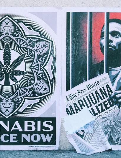 cannabis justice now mural.