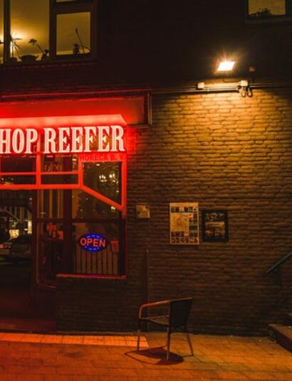 Coffeshop at night