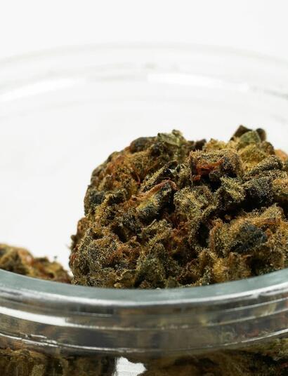 Curado de cannabis en frascos de cristal