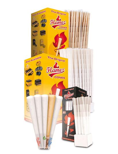Bibułki Cones Flamez opakowanie 64 sztuk i bibułki Cones Flamez opakowanie 1000 sztuk