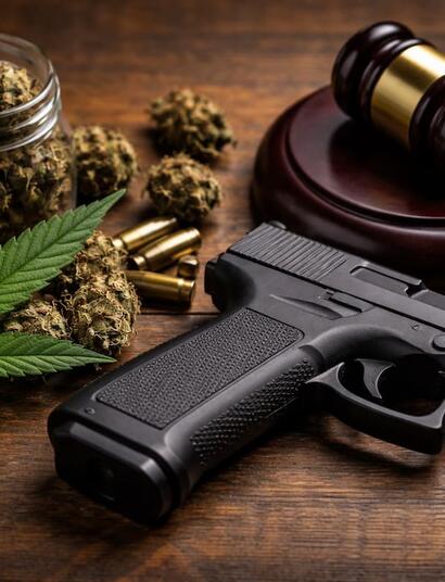 The U.S. Supreme Court is reviewing a federal law barring marijuana users from owning firearms, a case that could reshape Second Amendment rights nationwide.