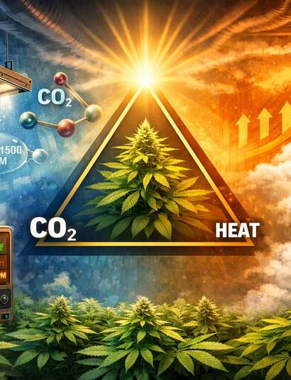 Verbesserung des Inoor-Anbau von Cannabis durch Hinzufügen von CO2.