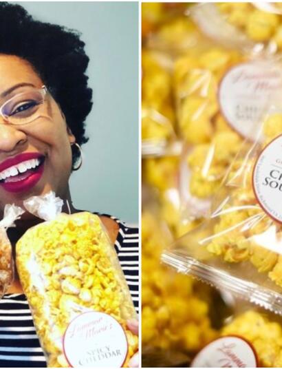 lammar marrie gourmet popcorns photo collage. 