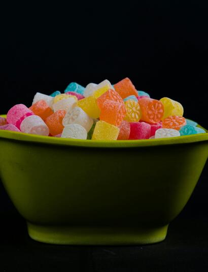 Bowl of Resin Gummies