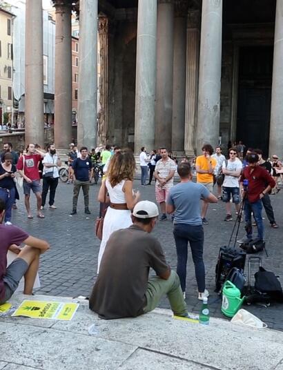 Una protesta a Roma