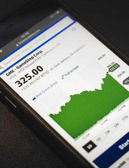 cannabis stocks on the phone.