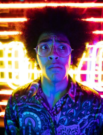 man looking stressed