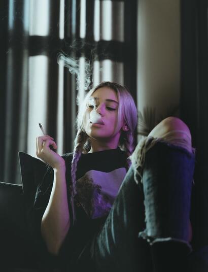 girl smoking