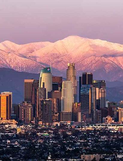 Winter shot of Los Angeles.