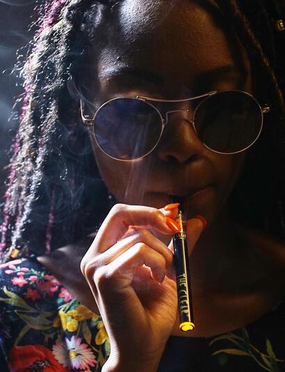 woman vaping