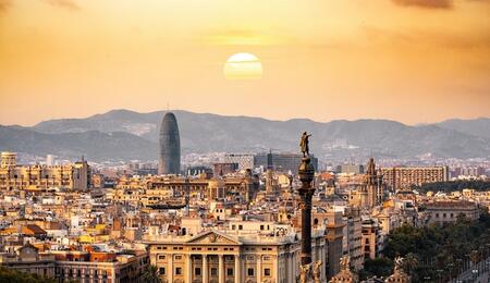 Barcelona city sky line