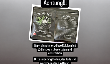 ⚠️ AKUTE WARNUNG: GEFÄHRLICHE THC-GUMMIBÄRCHEN IM UMLAUF