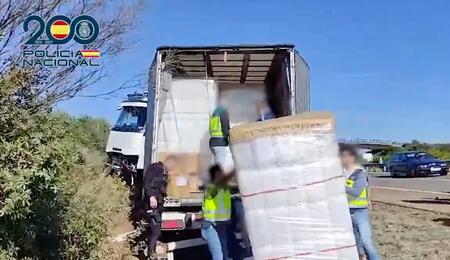 Tráiler con 500 kg de marihuana