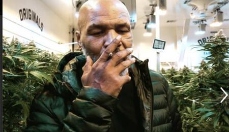 Mike Tyson smoking