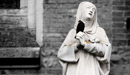 a nun sculpture. 