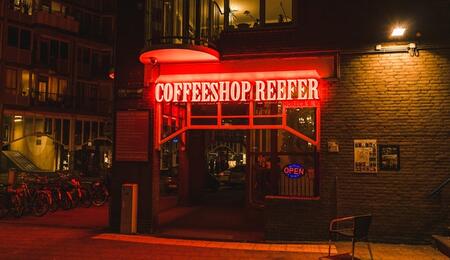 Coffeshop at night