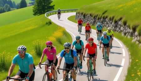Ciclistas recorriendo Europa
