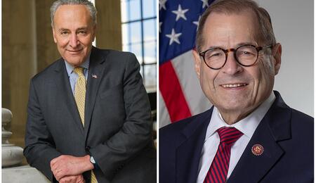 political figures who are behind legalization: Chuck Schumer (left), Jerry Nadler (right)