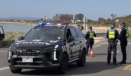 polizia, agente, guidare, patente, victoria