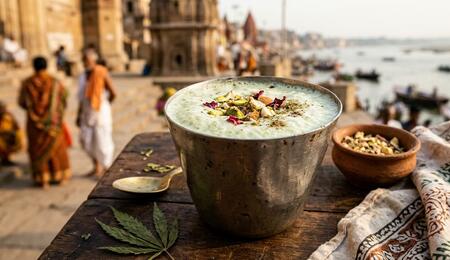 Discover what Bhang is, its deep history in Hindu culture and Ayurvedic medicine, its legal status in India, and how to make authentic Bhang Lassi at home.