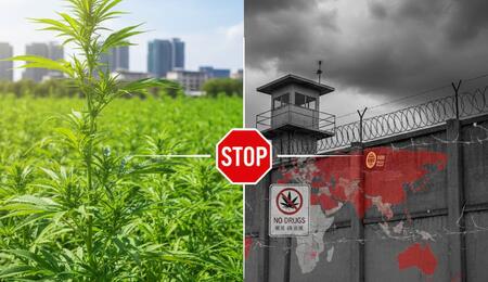 Check the updated penalties for cannabis in 10 of the world’s strictest countries (Singapore, UAE, etc.). Possession can still lead to major fines or prison. 