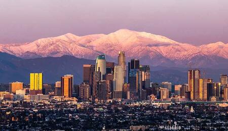 Winter shot of Los Angeles.