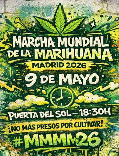 Marcha Mundial de la Marihuana en Madrid 2026